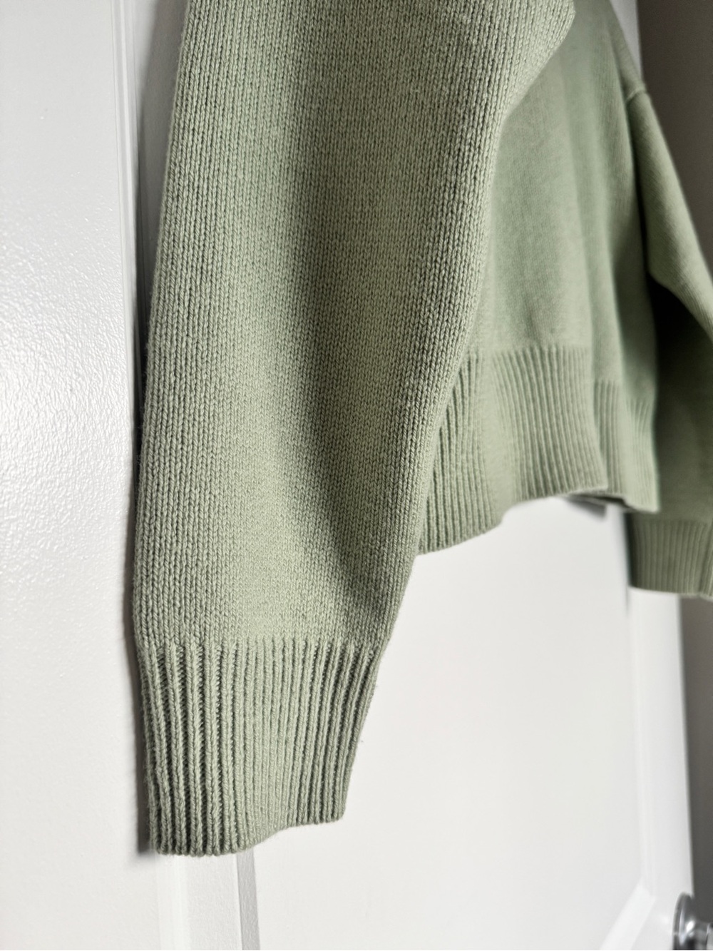EUC MADEWELL SoftWool Boxy Crewneck Sweater Heather Seafoam Size XXS NT602 - Picture 4 of 13